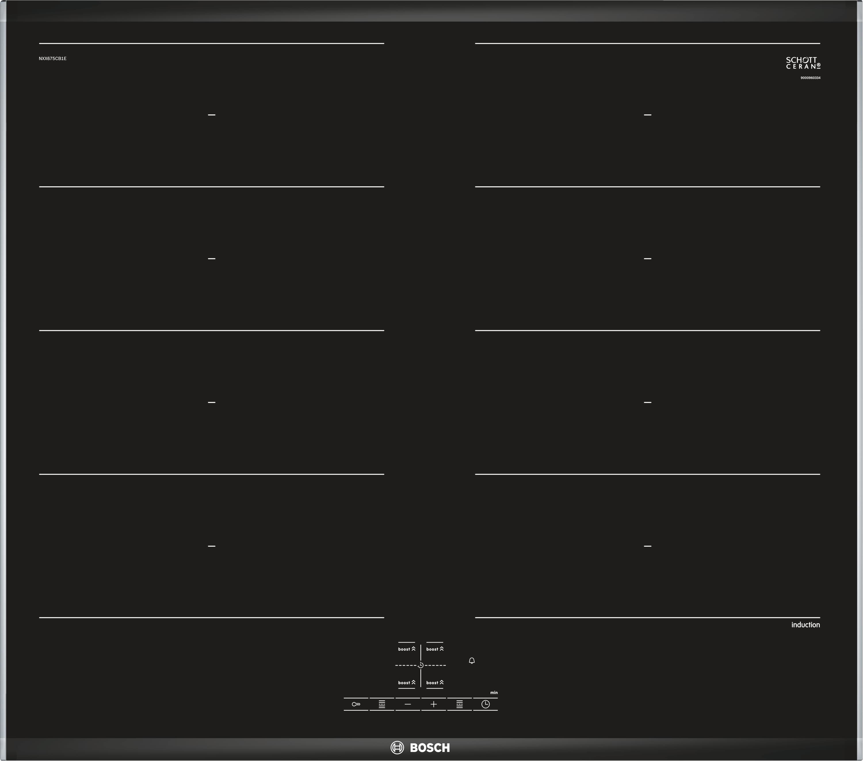 NXX675CB1E , ComfortProfil 60 cm Induktions-Kochfeld Glaskeramik