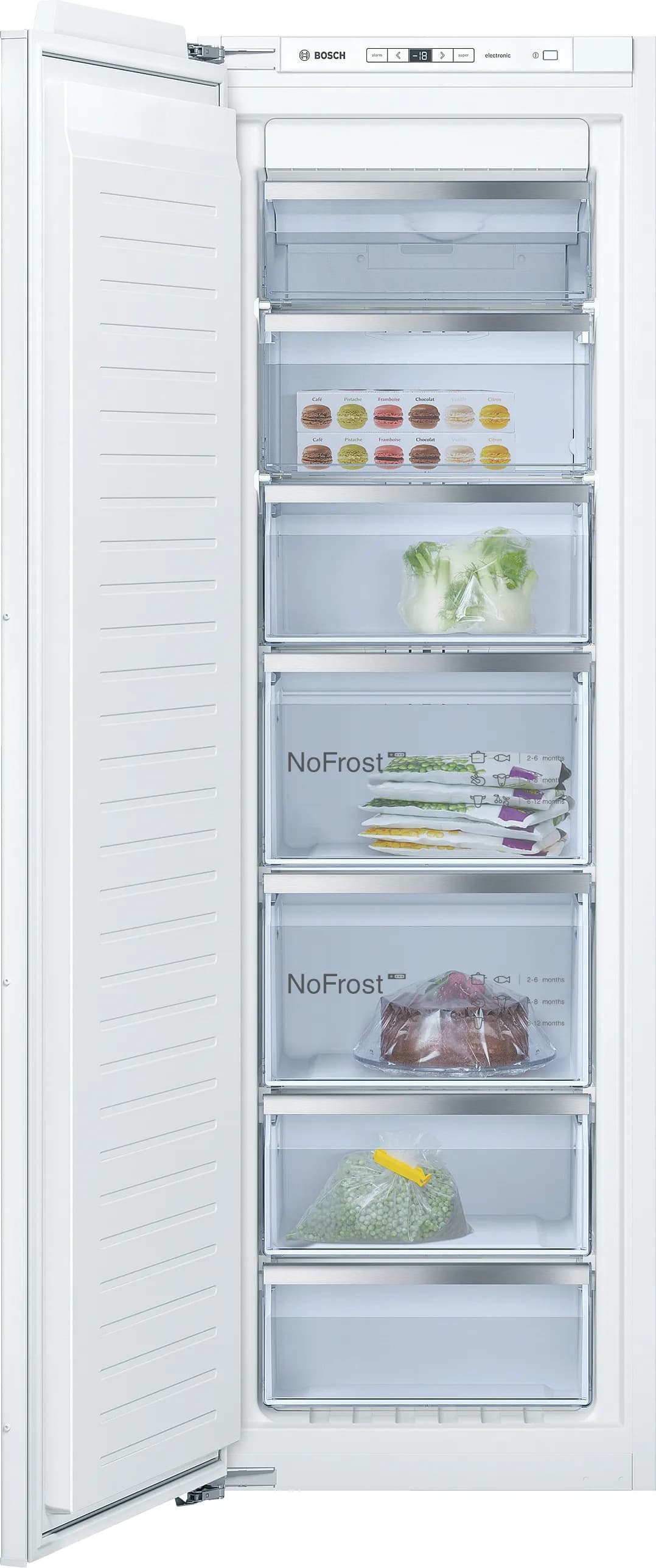 GIN81AC30 NoFrost, Einbau-Gefrierschrank Flachscharnier