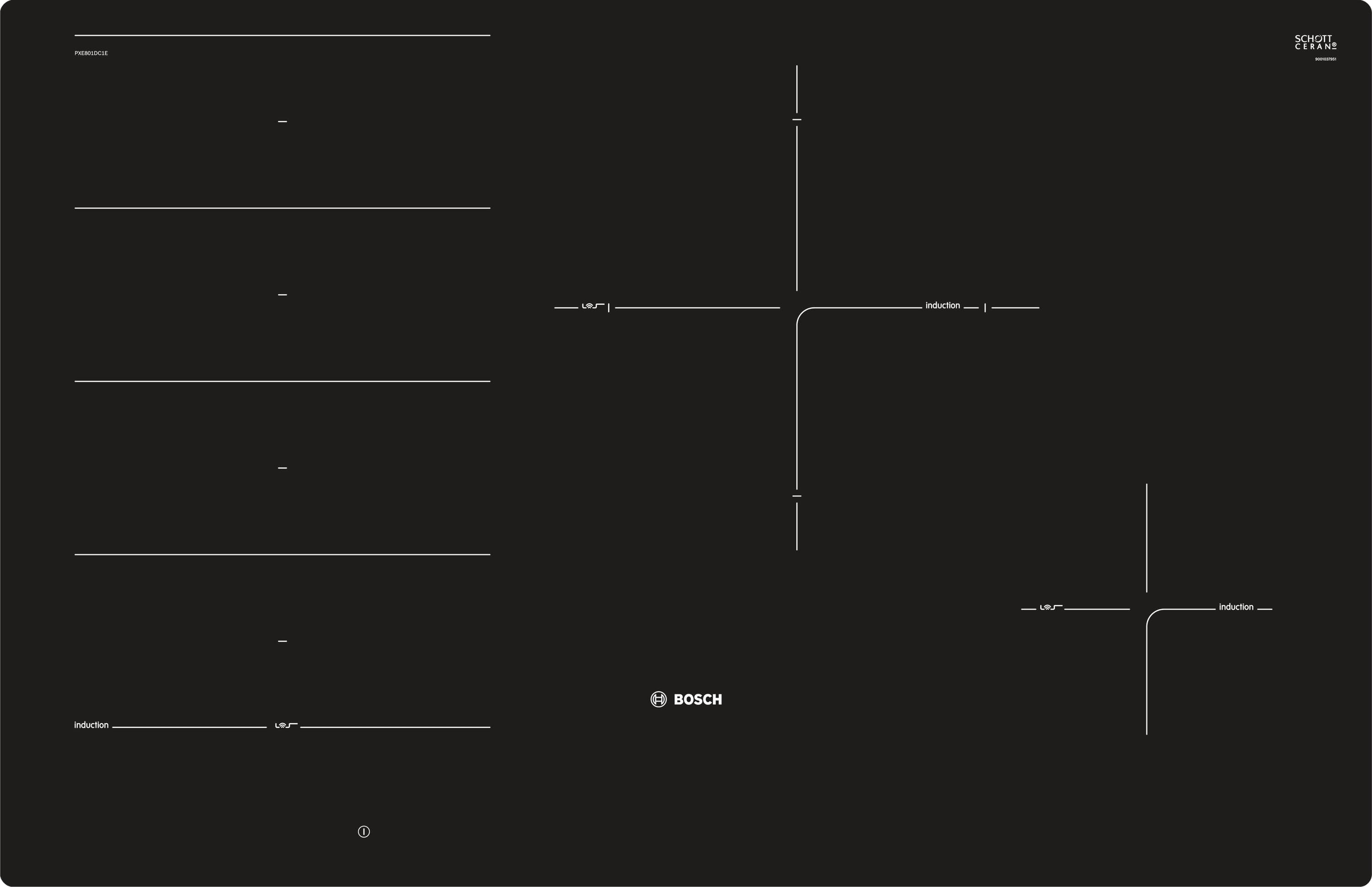 PXE801DC1E 80 cm Kochfeld Glaskeramik