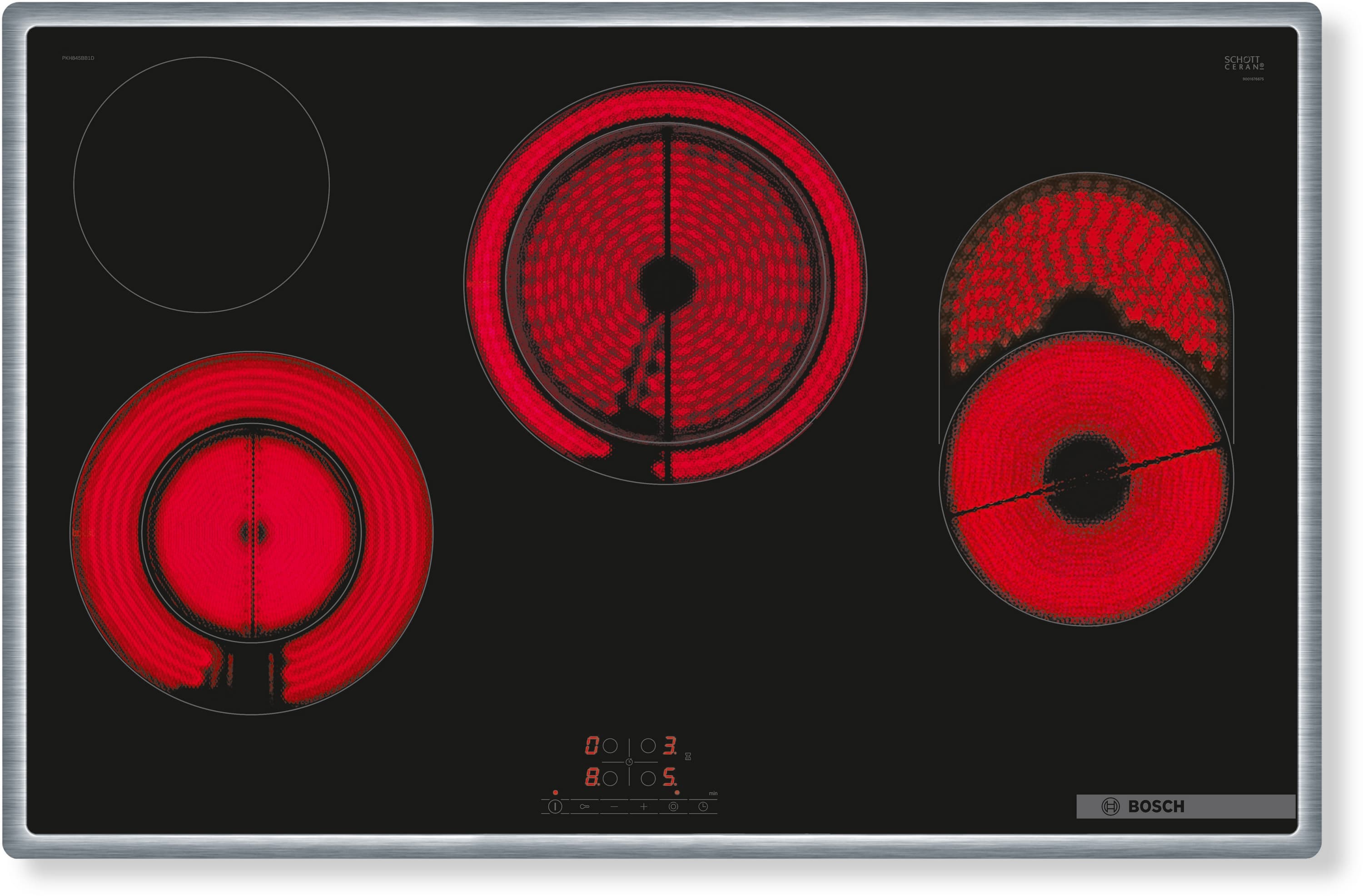PKH845BB1D 80 cm Kochfeld Glaskeramik