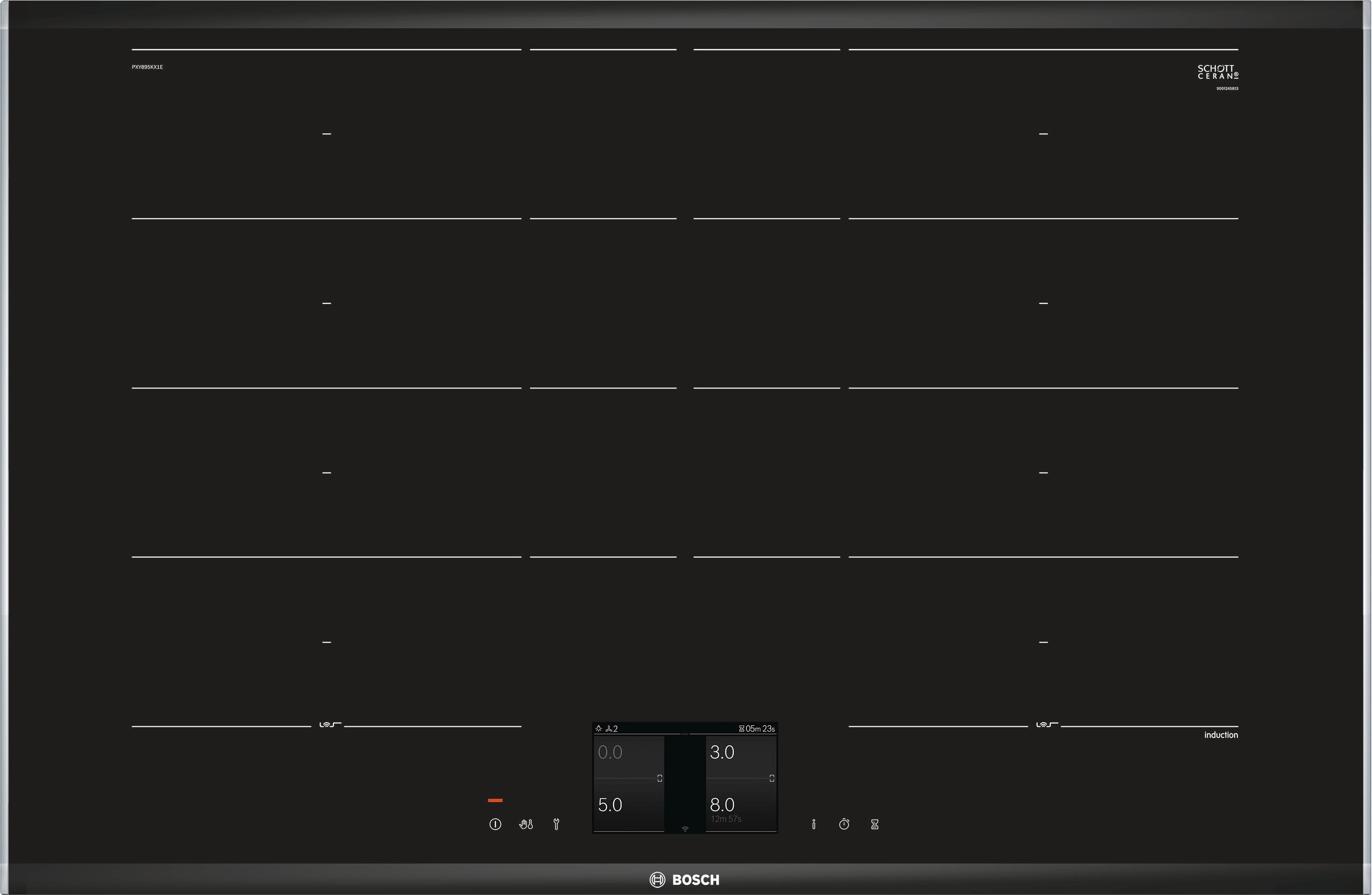 PXY895KX1E , 80 cm Induktions-Kochfeld Glaskeramik