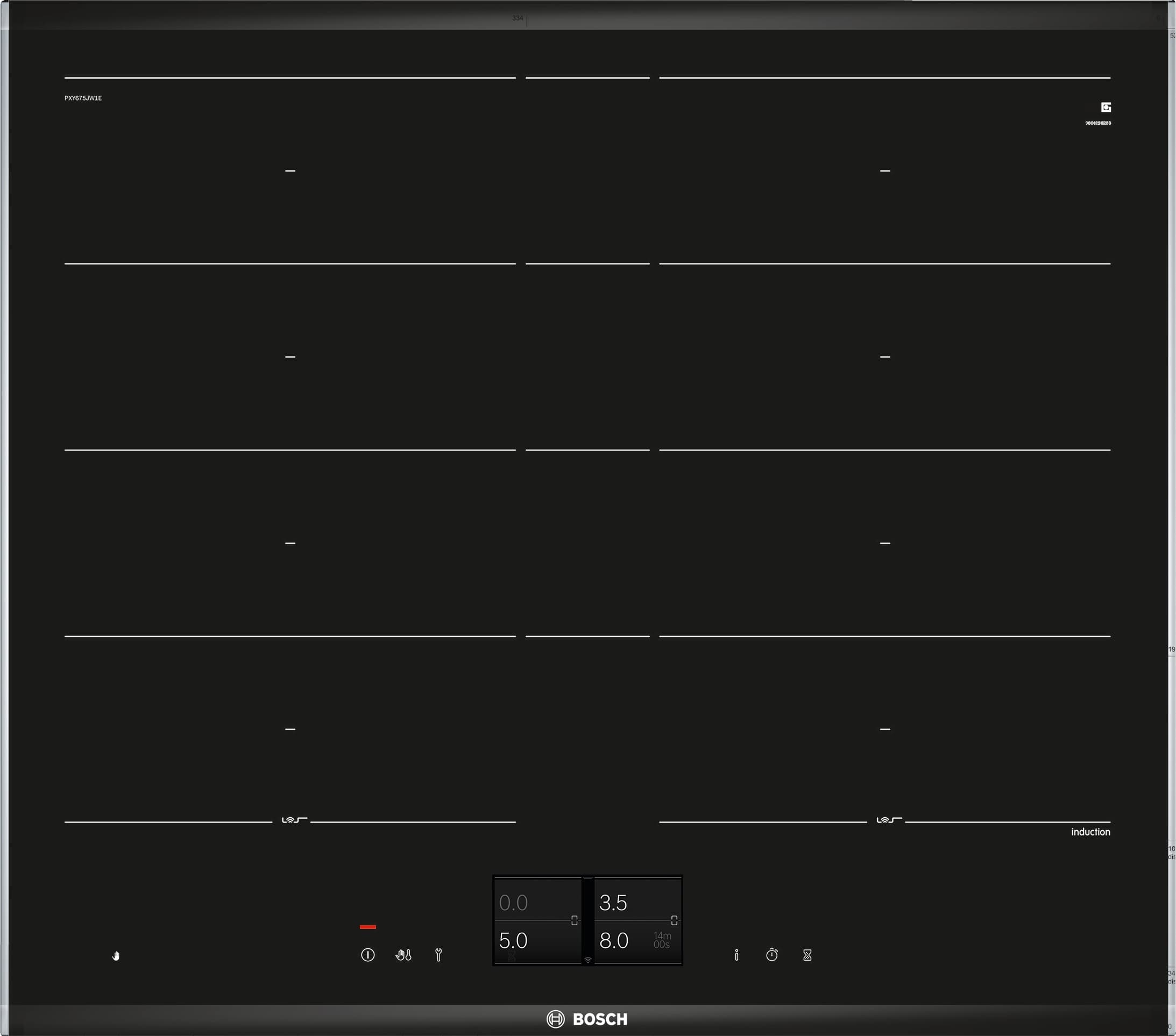 PXY675JW1E , ComfortProfil 60 cm Induktions-Kochfeld Glaskeramik