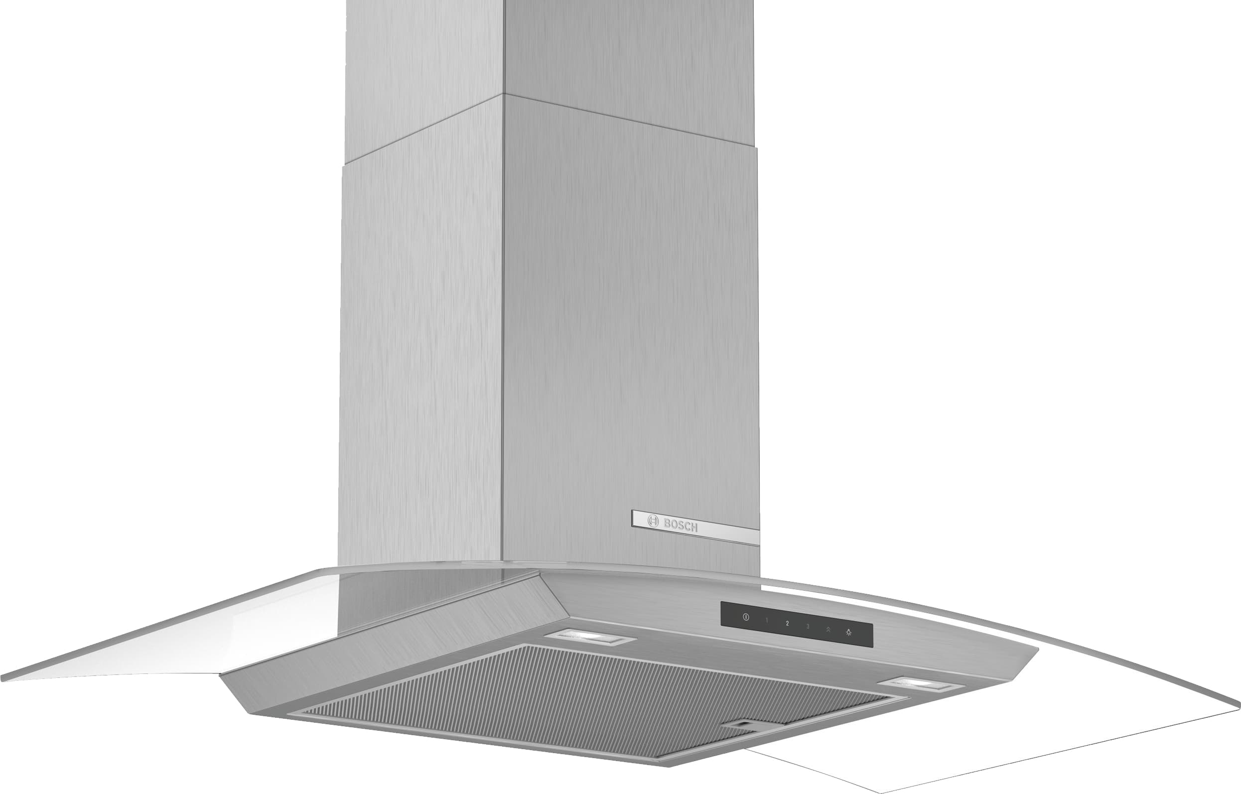 DWA96DM50 Wandesse, 90 cm Glas-Design Edelstahl