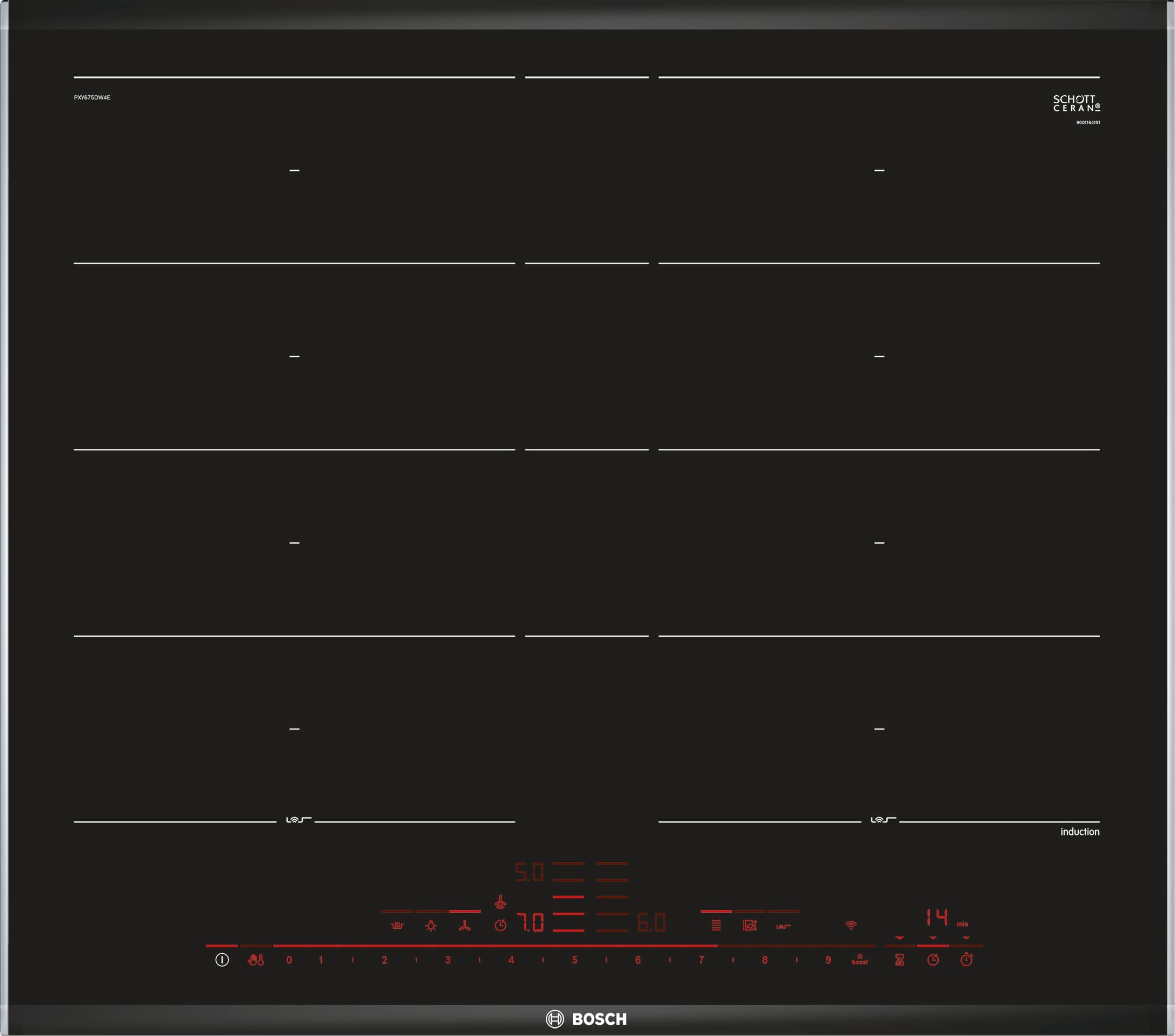 PXY675DW4E 60 cm Kochfeld Glaskeramik